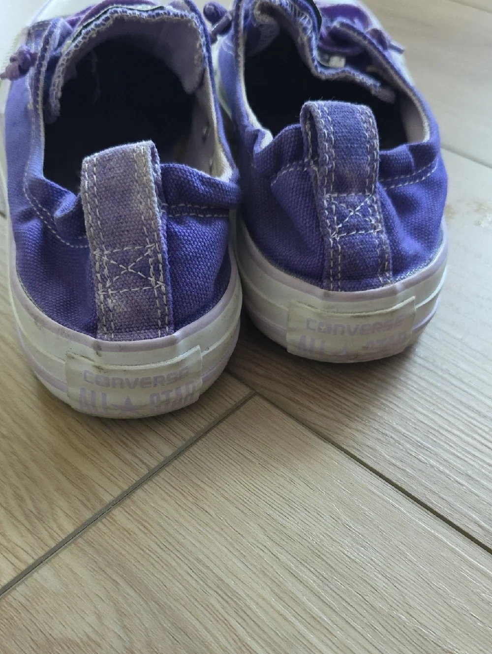 Converse Women's Purple Canvas Low-Top Sneakers - Picture 3 of 10